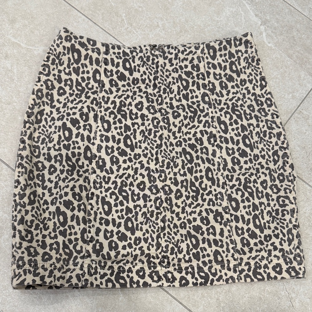 Leopard Print Women's Mini Skirt